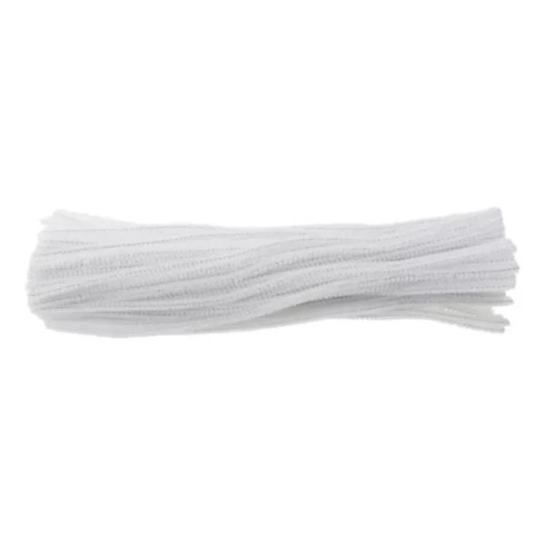 HASTE DE CHENILLE 30CM BRANCO 30UN PONTO DAS FESTAS