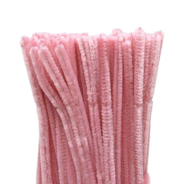 HASTE DE CHENILLE 30CM ROSA 30UN PONTO DAS FESTAS