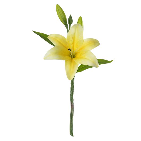 HASTE LIRIO TOQUE REAL AMARELO 34CMX4 UN FLORARTE