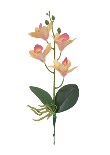 HASTE ORQUIDEA PHALAENOPSIS 50CM AMARELA UN CROMUS