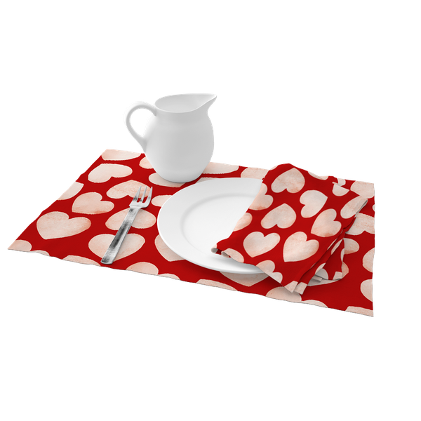 JOGO AMERICANO EM TECIDO AMORE 02UN REGINA