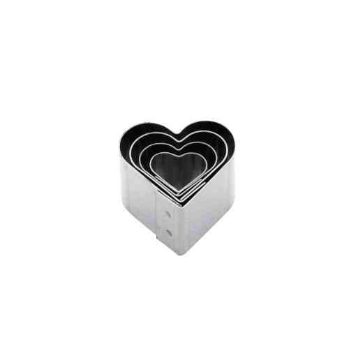 JOGO CORTADOR INOX MINI CORAÇAO 4UN SAO DOMINGOS