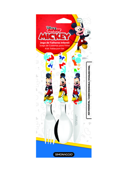 JOGO TALHER 3 PECAS MICKEY UN SIMONAGGIO
