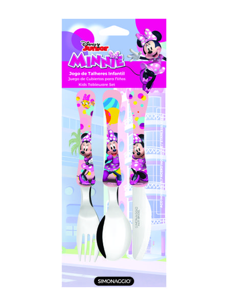 JOGO TALHER 3 PECAS MINNIE UN SIMONAGGIO