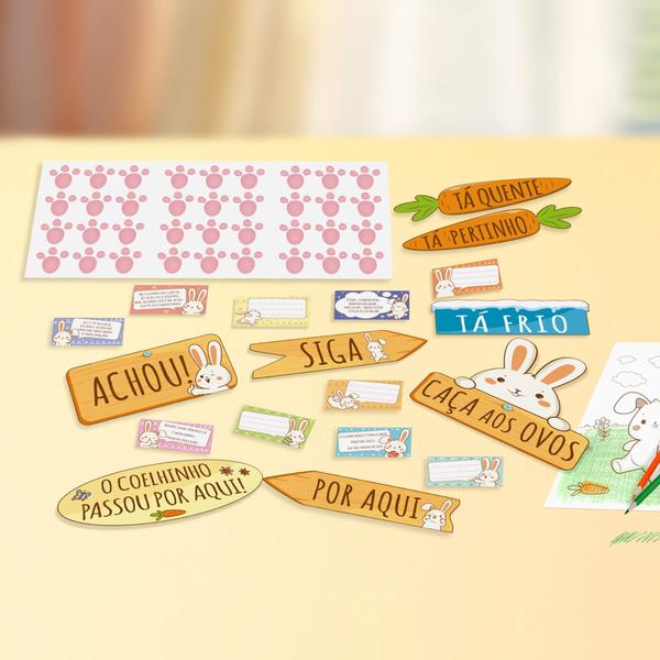 KIT CAÇA AOS OVOS PASCOA COLORIR UN IDEIA
