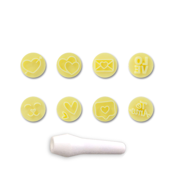 KIT CARIMBO AMOR AMARELO 9PÇS BLUE STAR
