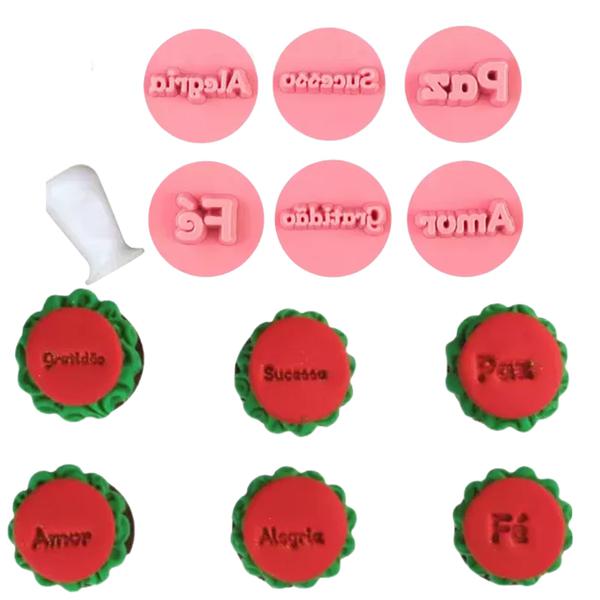 KIT CARIMBO DESEJOS ROSA BEBE 7PÇS BLUE STAR