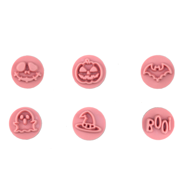 KIT CARIMBO HALLOWEEN ROSA BEBE 7PÇS BLUE STAR