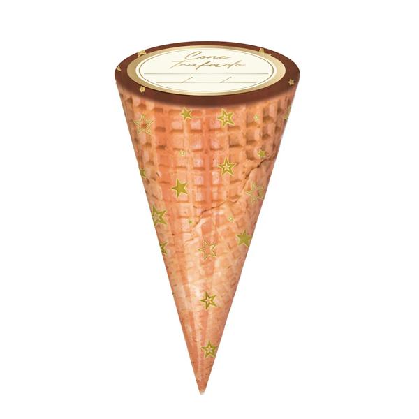 KIT CONE DECORADO C/ETIQUETA ESTRELA OURO 10X15 C/50 CROMUS