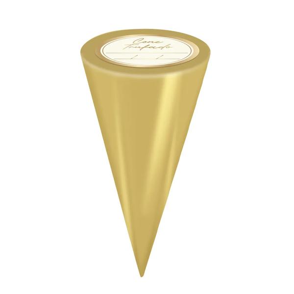 KIT CONE METALIZADO C/ETIQUETA OURO 10X15 C/50 CROMUS