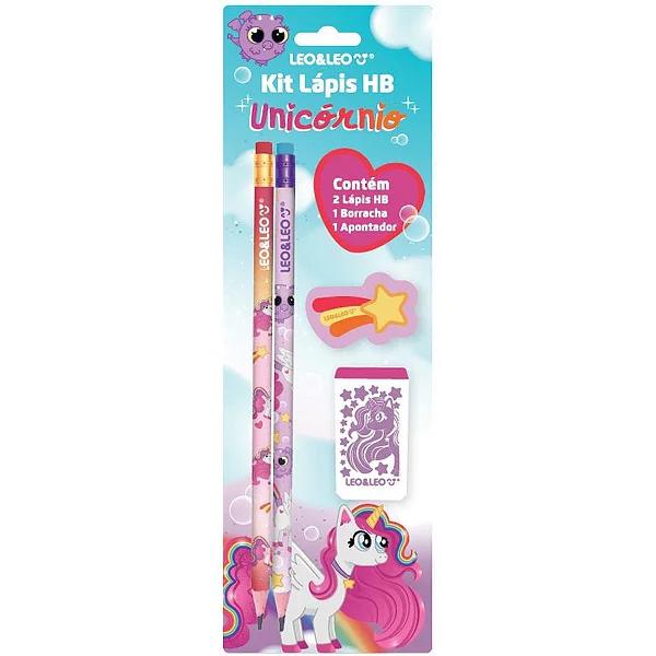 KIT ESCOLAR UNICORNIO HB C/04 PECAS UN
