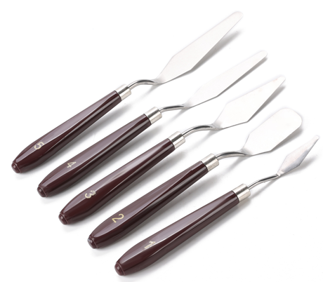 KIT ESPATULAS INOX PARA PINTURA ARTISTICA UN SILVER