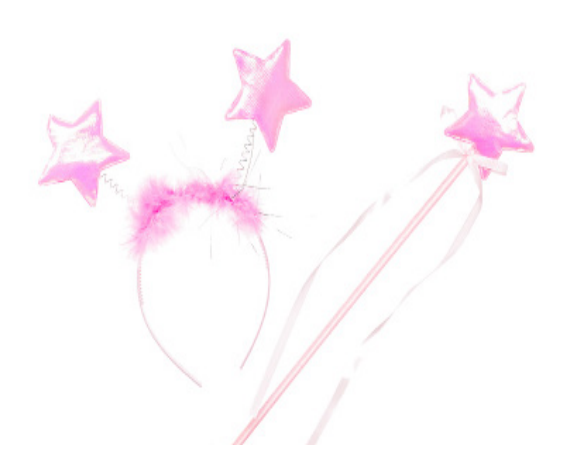 KIT TIARA ESTRELA LUXO ROSA UN PONTO DAS FESTAS