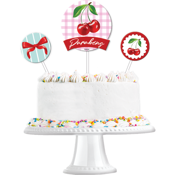 KIT TOPO DE BOLO CEREJA 03UN FESTCOLOR