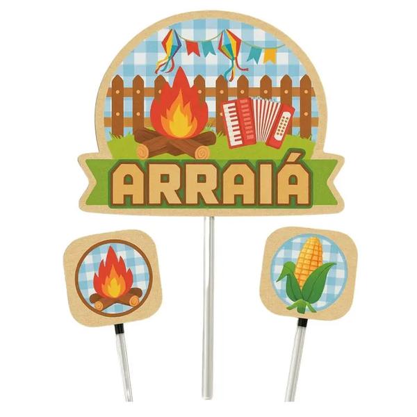 KIT TOPPER DE BOLO IMPRESSO JUNINO UN PIFFER