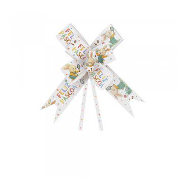 LACO FACIL DECORADO 30MM 51CM FELIZ PASCOA CACA AOS OVOS 10UN XINGO