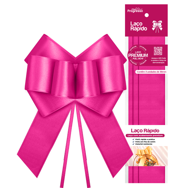 LACO RAPIDO CETIM COR 303 PINK 03UN PROGRESSO