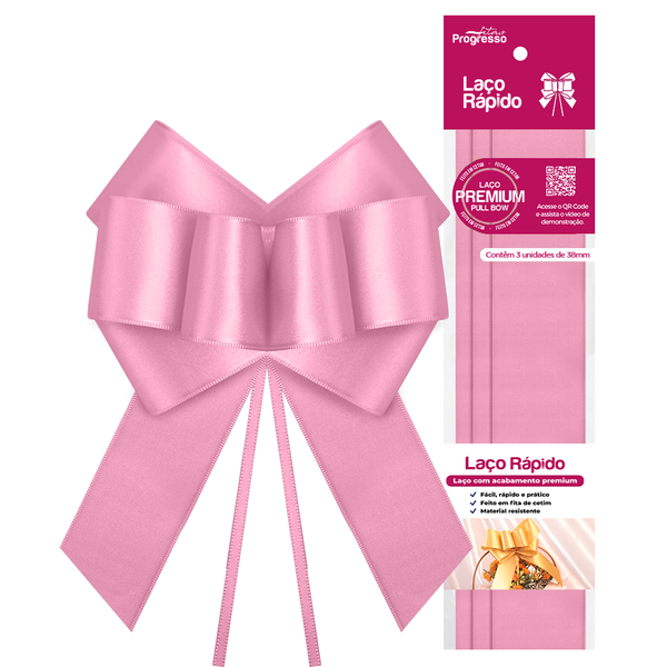 LACO RAPIDO CETIM COR 310 ROSA BEBE 03UN PROGRESSO