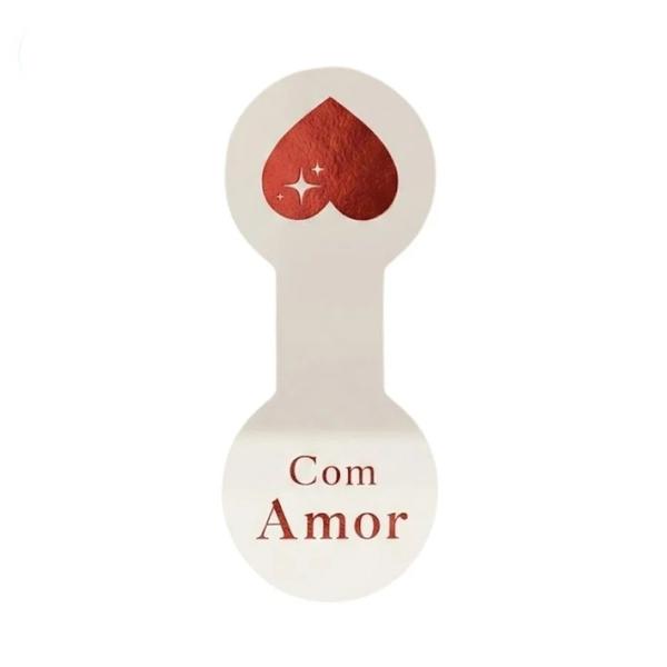 LACRE TRANSPARENTE COM AMOR REF.2541 20UN STICKR