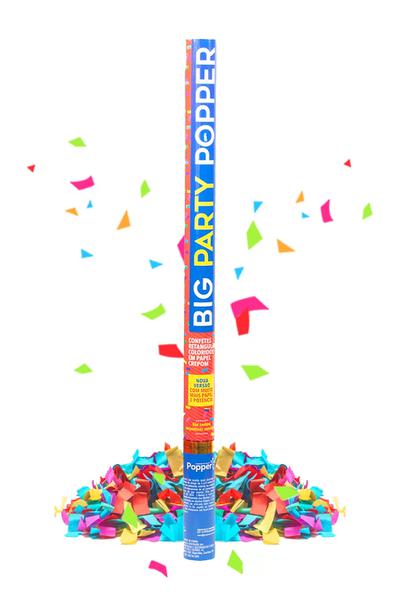 LANCA CONFETE CREPON COLORIDO 80CM PARTY UN POPPER