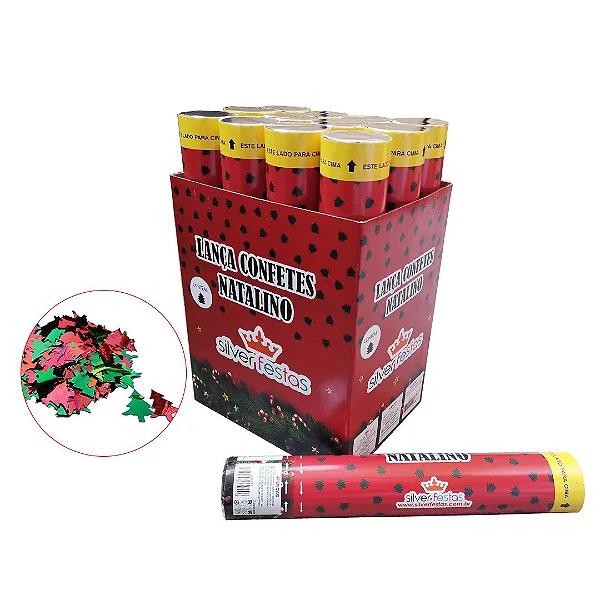 LANCA CONFETE NATAL VERMELHO E VERDE UN SILVER