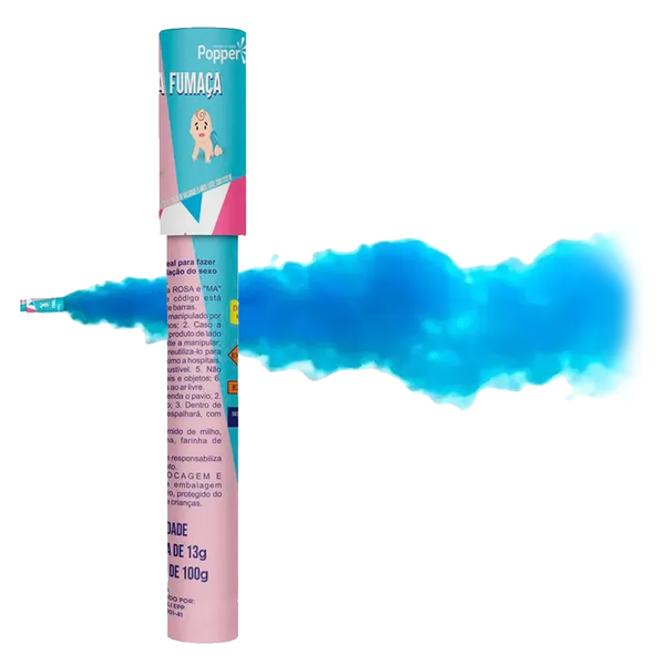 LANCA FUMACA CHA REVELACAO BABY AZUL UN KLF