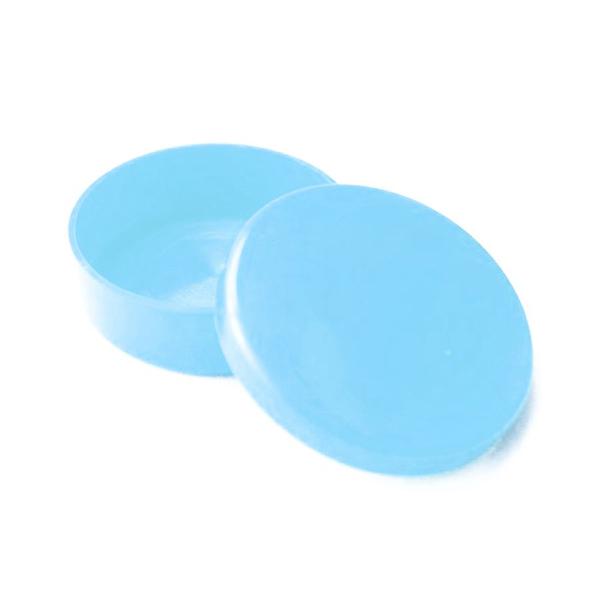 LATINHA ACRILICA REDONDA 5X1,5CM AZUL BEBE 10UN QUALYPLAST
