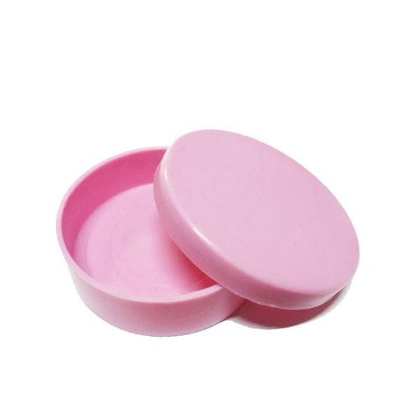 LATINHA ACRILICA REDONDA 5X1,5CM ROSA BEBE 10UN QUALYPLAST