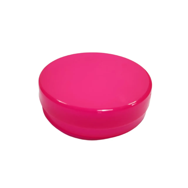 LATINHA ACRILICA REDONDA 5X1,5CM ROSA NEON 10UN QUALYPLAST