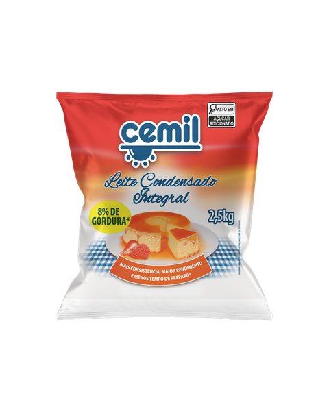 LEITE CONDENSADO INTEGRAL 2,5KG BAG CEMIL