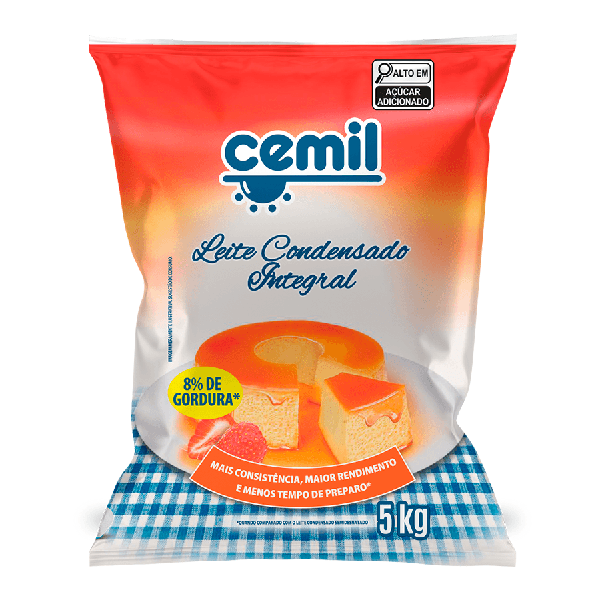 LEITE CONDENSADO INTEGRAL 5KG BAG CEMIL