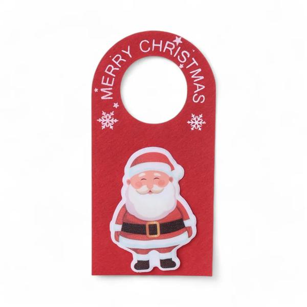 MACANETA PORTA ENFEITE NOEL C/LED VRM/BCO 21CM UN CROMUS