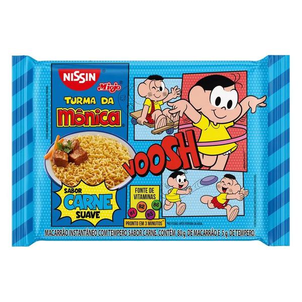 MACARRAO INSTANTANEO TURMA DA MONICA CARNE 85G NISSIN