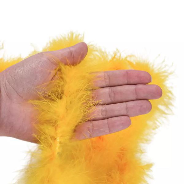 MARABU TECIDO 50MM AMARELO 1,50MT UN PONTO DAS FESTAS