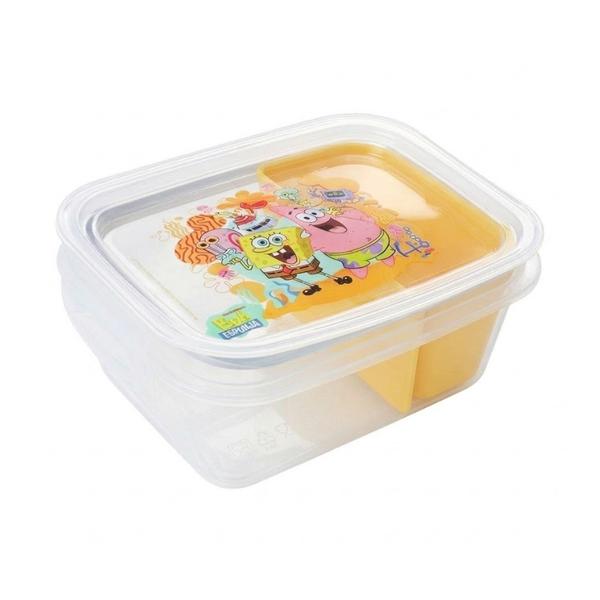 MARMITA C/ TRAVA 630ML BOB ESPONJA UN PLASUTIL