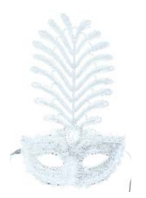 MASCARA REALEZA PRATA UN PONTO DAS FESTAS