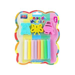 MASSA DE MODELAR 8 CORES 80G COM 3 FERRAMENTAS KZ2506 UN KAZ