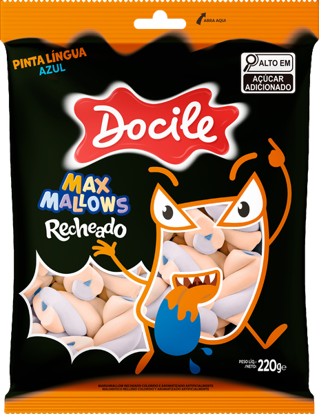 MAXMALLOWS RECH TWIST PINTA A LINGUA HALLOWEEN 220G DOCILE 042