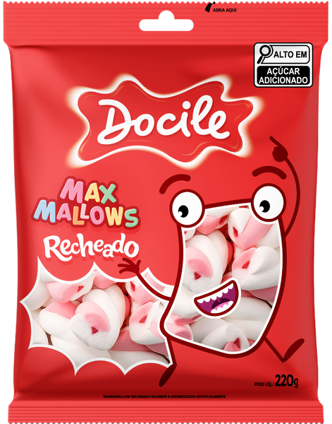 MAXMALLOWS ROSA  BRA REC MOR 220G DOCILE 8992