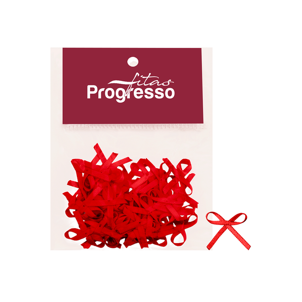 MINI LACO CETIM 4MM COR 209 VERMELHO 50UN PROGRESSO