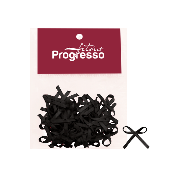 MINI LACO CETIM 4MM COR 219 PRETO 50UN PROGRESSO