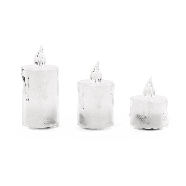 MINI LANTERNA C/LED BRANCA C/3 UN CROMUS