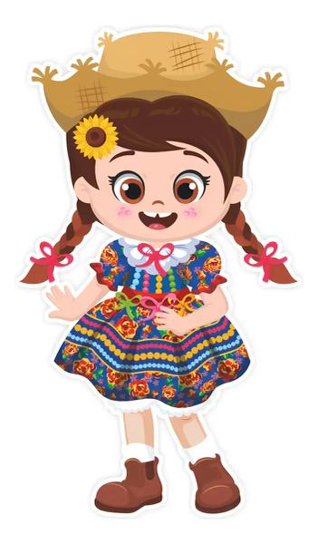 MINI PAINEL JUNINO MENINA CAIPIRA UN PIFFER