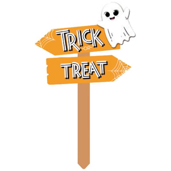 MINI PLACA JARDIM HALLOWEEN TRICK OR TREAT UN GRINTOY