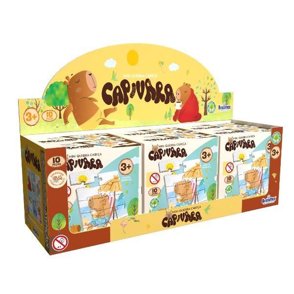 MINI QUEBRA CABECA MADEIRA CAPIVARA 10PÇS UN BRASILFLEX