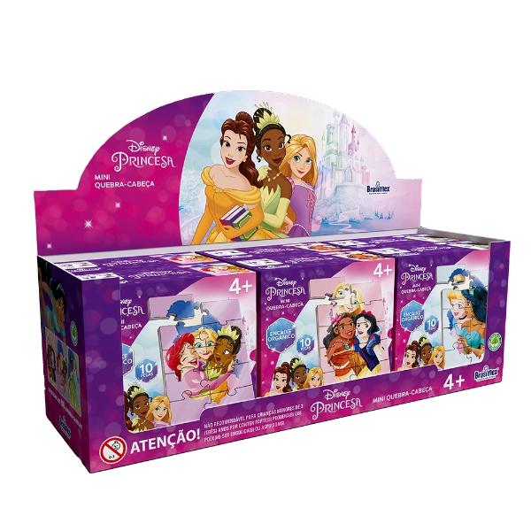 MINI QUEBRA CABECA MADEIRA DISNEY PRINCESAS 10PÇS UN BRASILFLEX