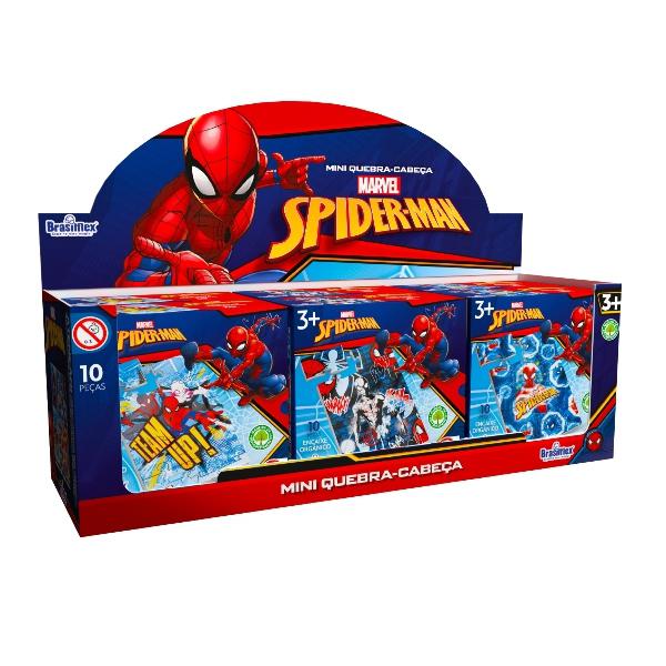 MINI QUEBRA CABECA MADEIRA HOMEM ARANHA 10PÇS UN BRASILFLEX