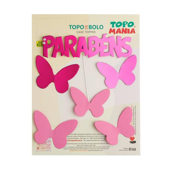 MINI TOPO BORBOLETA PINK UN TOPO MANIA