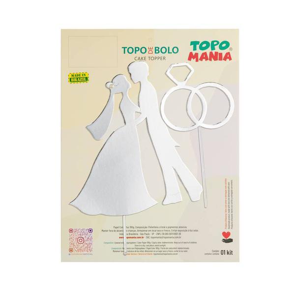 MINI TOPO NOIVADO PRATA UN TOPO MANIA