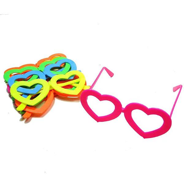 OCULOS CORACAO NEON LUZ NEGRA UN FESTA CHIC